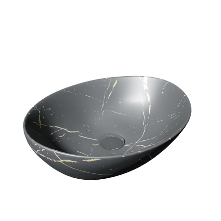 Раковина из сантехнического фарфора Teymi Lori T50486 41х34 накладная цвет серый без отверстий под смеситель