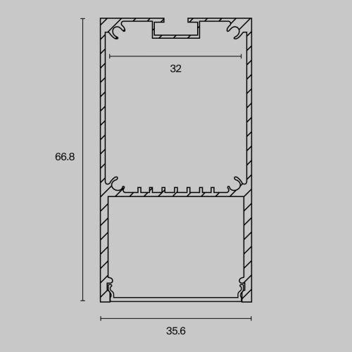 Алюминиевый профиль накладной Maytoni Led Strip ALM-3566-S-2M - фото 3