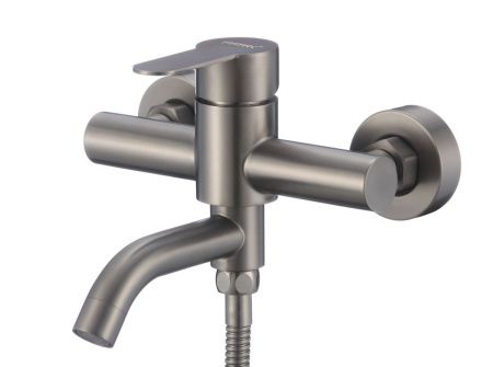 Смеситель для ванны и душа Fmark FS8206Q настенный графит