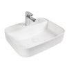 Раковина из сантехнического фарфора Bond Cube S13-500 50х40 накладная цвет белый 1 отверстие под смеситель