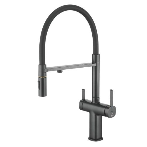 Смеситель для кухни Rose R358H на мойку черный - фото 2