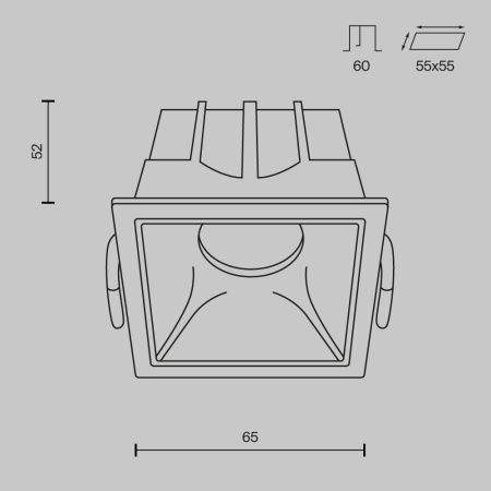 Светильник встраиваемый Maytoni Technical Alfa LED (Альфа) DL043-01-10W3K-SQ-WB