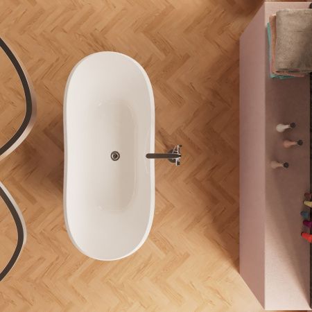 Ванна акриловая Frank 125122 170х75 отдельностоящая овальная с ножками