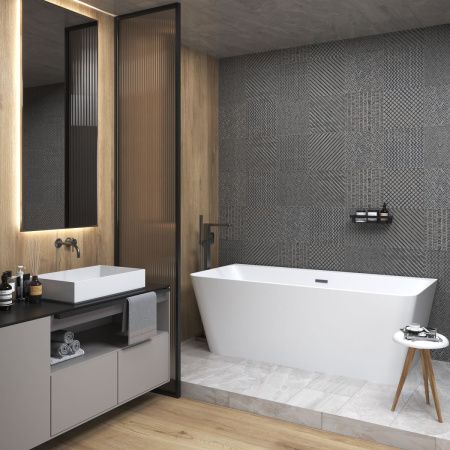 Ванна акриловая Wellsee Bromance 231601000 170х80 пристенная прямоугольная с ножками