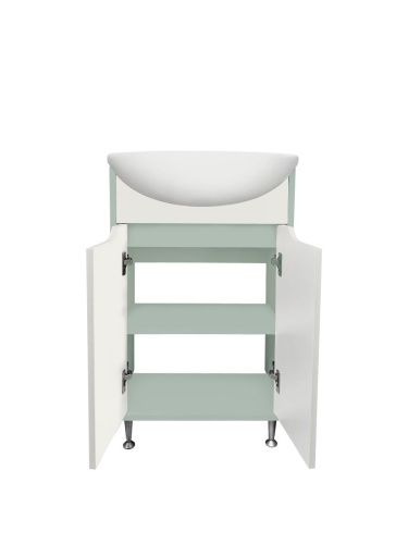 Тумба под раковину Runo Эконова 00-00004657 60х30 напольная цвет белый - фото 3