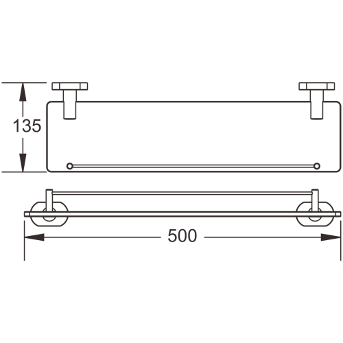 Полка в ванную комнату BELZ B90007 - фото 3