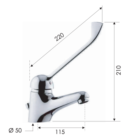 Смеситель Remer K14 на раковину хром