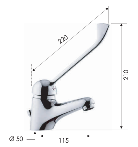 Смеситель Remer K14 на раковину хром - фото 2