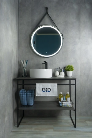 Раковина керамическая Gid Esfera 51105 40х40 накладная цвет белый без отверстий под смеситель