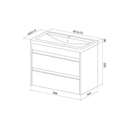 Тумба с раковиной Iddis Zodiac X ZDX80W0i95K 80х50 подвесная цвет белый
