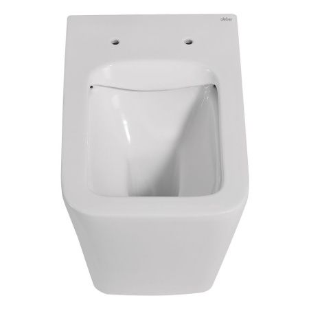 Унитаз приставной Abber Rechteck AC1211 белый с сиденьем микролифт безободковый каскадный смыв