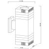 Уличный настенный светильник Arte Lamp Hadar (Хадар) A4421AL-2BK