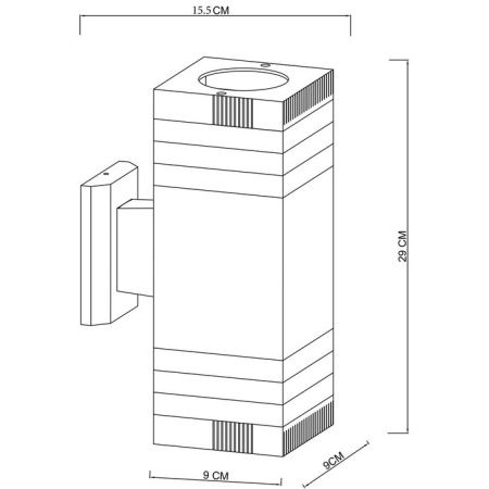 Уличный настенный светильник Arte Lamp Hadar (Хадар) A4421AL-2BK