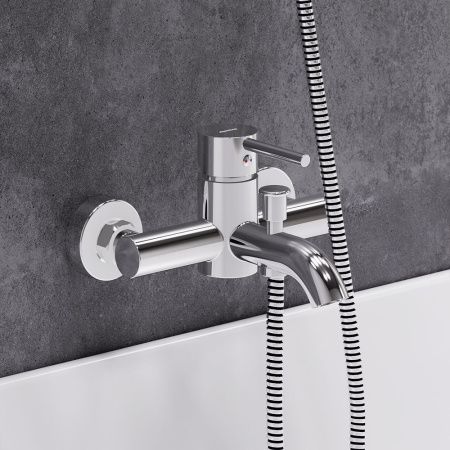 Смеситель для ванны и душа Damixa Scandinavian Pure 361000000 настенный хром
