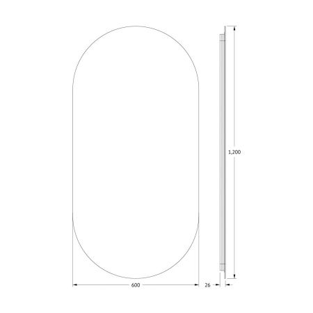 Зеркало с подсветкой Defesto OPTI DF 2906 60х120 подвесное