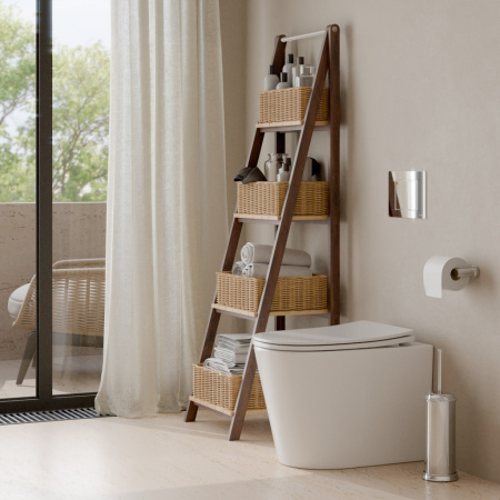 Унитаз приставной Iberica Blanca Burgos alto IB.BRA.334.1B1 белый с сиденьем микролифт безободковый смыв торнадо