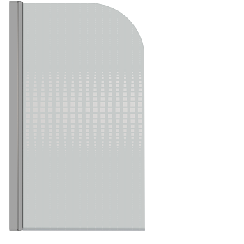 Душевая шторка на ванну Parly F04 75х130 стекло прозрачное с рисунком профиль хром глянцевый ориентация универсальная