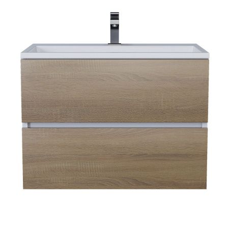 Тумба под раковину Uperwood Barsa 2930205156 70х50 подвесная цвет коричневый/белый