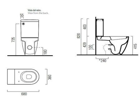 Чаша унитаза напольная GSI Pura 881711_УЦ цвет белый без сиденья без бачка безободковая душевой смыв (мелкий скол)