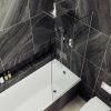 Душевая шторка на ванну Maybah Glass MGV-65-5у 90х140 стекло прозрачное профиль хром ориентация универсальная