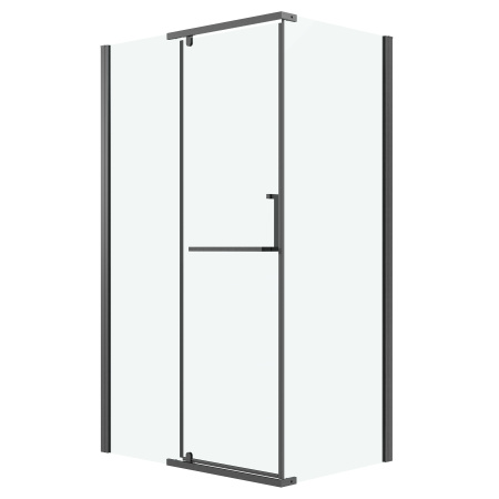 Боковая стенка Grossman Pragma 200.K33.03.100.42.00 100x195 стекло прозрачное профиль графит сатин