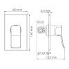 Смеситель для душа Wasserkraft Aller 1060 10651 встраиваемый в стену хром