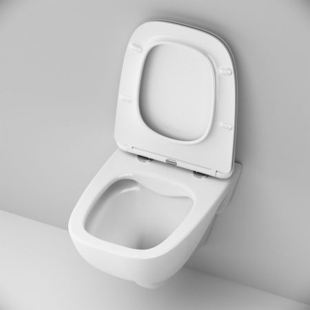 Унитаз подвесной Am.Pm X-Joy C851701SC белый с сиденьем микролифт безободковый каскадный смыв