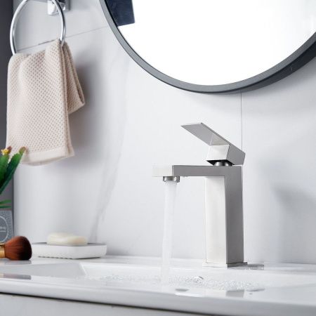 Смеситель Shevanik S7001L на раковину сатин