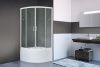 Душевой уголок Royal Bath BK RB100BK-T 100х100 стекло прозрачное профиль белый с поддоном