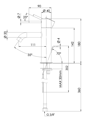 Смеситель Mariani Next A00380NS12 на раковину хром - фото 4