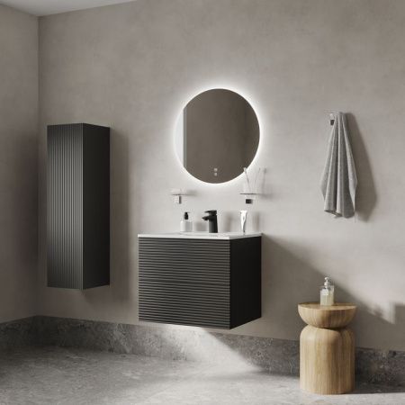 Тумба с раковиной Iddis Bild BIL80G0i95K 80х50 подвесная цвет серый