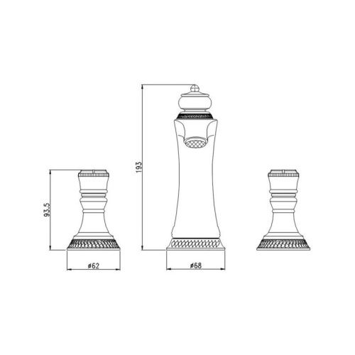 Смеситель Bronze de Luxe WINDSOR 21383 на раковину бронза - фото 3