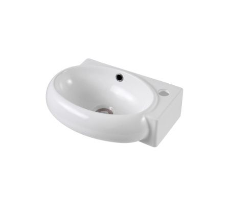 Раковина из сантехнического фарфора Aquatek AQ5304-00 40х30 подвесная цвет белый 1 отверстие под смеситель