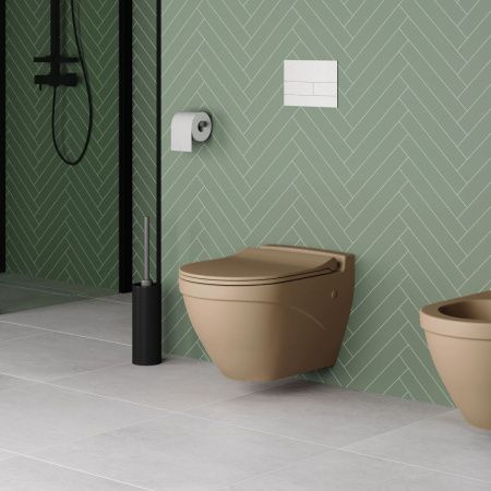 Унитаз подвесной Ambassador Nord 133T20501-132T20501S темно-бежевый с сиденьем