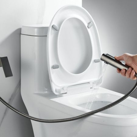 Гигиенический душ со смесителем Shevanik S96T S9605T-1 оружейная сталь