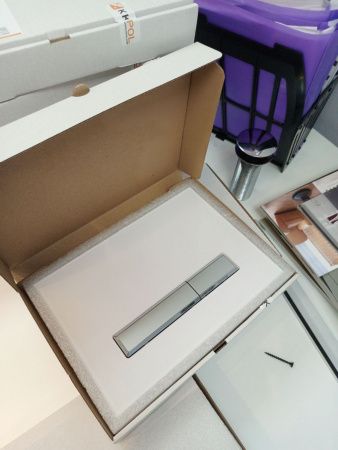 Клавиша смыва механическая KK POL Vitrum Grande V1 SPP/126/0/K цвет белый/хром