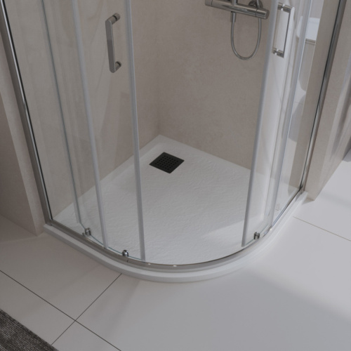 Душевой поддон BelBagno UNO TRAY-MR-UNO-R-90-550-35-W-NO 90х90 искусственный мрамор белый - фото 3