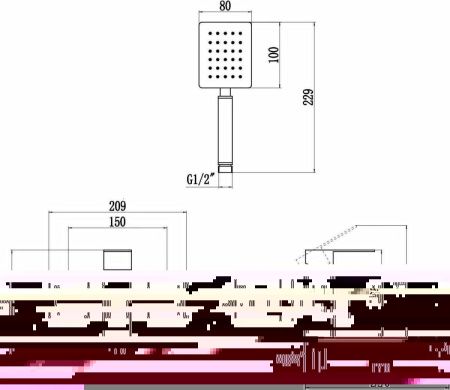Смеситель для ванны и душа Fmark FS8104C настенный золото