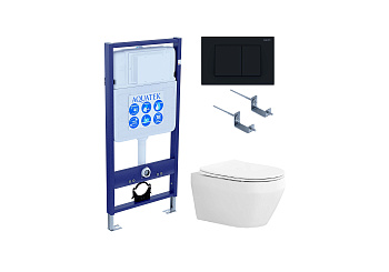 Сет унитаз + инсталляция Aquatek SET AQUATEK ЛЕЯ-012 4в1