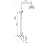 Душевая стойка Rose R1336F настенная цвет белый