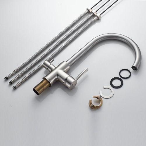 Смеситель для кухни Shevanik S128L на мойку сатин - фото 4