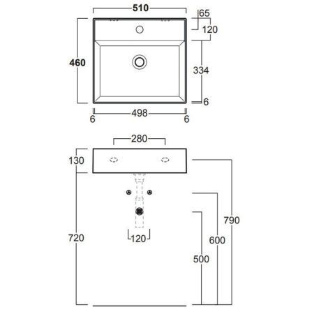 Раковина из сантехнического фаянса Simas Top E Lavabi D'Arredo AG51 bi*1 50х50 подвесная цвет белый 1 отверстие под смеситель