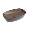Раковина из сантехнического фарфора Ceramica Nova ELEMENT CN6049MDB 60х40 накладная цвет коричневый без отверстий под смеситель