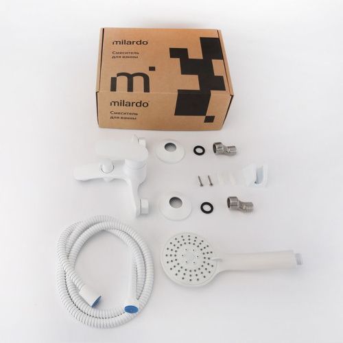 Смеситель для ванны Milardo Rora RORWT00M02 настенный белый - фото 2