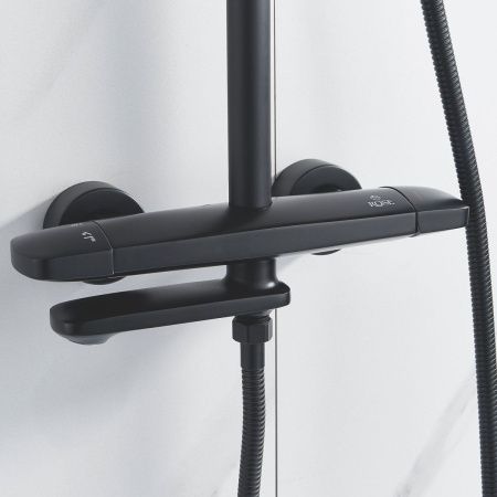 Душевая стойка Rose R3936H настенная цвет черный