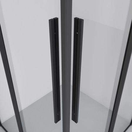 Душевой уголок Niagara Nova NG-6823-34BLACK 90х90 стекло прозрачное профиль черный без поддона