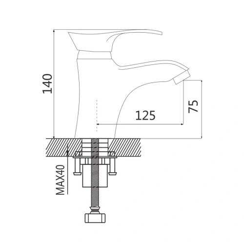 Смеситель Shevanik S5201 на раковину хром - фото 3