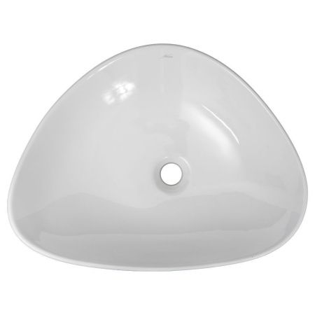 Раковина из сантехнического фарфора Melana 320366-805 50х40 накладная цвет белый без отверстий под смеситель