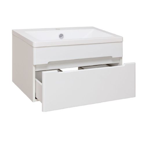 Тумба под раковину Runo Парма 00000001140 70х40 подвесная цвет белый - фото 2