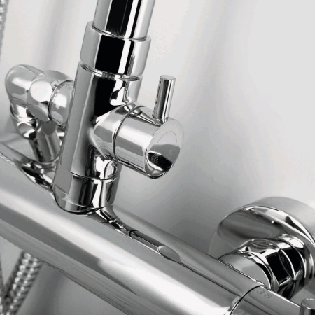 Душевая стойка WasserKRAFT A13302 настенная цвет хром с термостатом